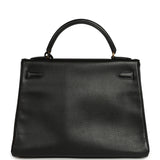 Vintage Hermes Kelly Retourne 32 Black Ardennes Gold Hardware - Thumbnail View 4