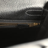 Vintage Hermes Kelly Retourne 32 Black Ardennes Gold Hardware - Thumbnail View 9