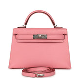 Hermes Kelly Sellier 20 Rose Confetti Verso Chevre Mysore Palladium Hardware - Thumbnail View 1