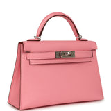 Hermes Kelly Sellier 20 Rose Confetti Verso Chevre Mysore Palladium Hardware - Thumbnail View 2