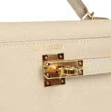 Hermes Special Order (HSS) Kelly Sellier 20 Craie Verso Epsom Gold Hardware - Thumbnail View 7