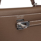 Hermes Kelly Sellier 20 Etoupe Epsom Palladium Hardware - Thumbnail View 7