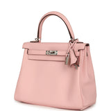 Hermes Kelly Retourne 25 Rose Sakura Swift Palladium Hardware - Thumbnail View 5