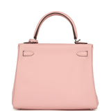 Hermes Kelly Retourne 25 Rose Sakura Swift Palladium Hardware - Thumbnail View 4