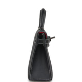 Hermes Special Order (HSS) Kelly Sellier 20 Black Verso Epsom Palladium Hardware - Thumbnail View 3