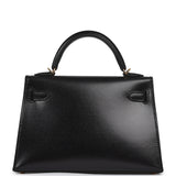 Hermes Kelly Sellier 20 Black Box Gold Hardware - Thumbnail View 4