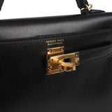 Hermes Kelly Sellier 20 Black Box Gold Hardware - Thumbnail View 7