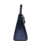 Hermes Kelly Sellier 32 Bleu Saphir Epsom Permabrass Hardware - Thumbnail View 3