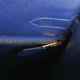 Hermes Kelly Sellier 32 Bleu Saphir Epsom Permabrass Hardware - Thumbnail View 9
