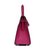 Pre-owned Hermes Kelly Sellier 25 Rose Poupre Epsom Palladium Hardware - Thumbnail View 3