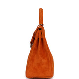 Vintage Hermes Kelly Sellier 28 Orange Doblis Palladium Hardware - Thumbnail View 3