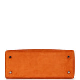 Vintage Hermes Kelly Sellier 28 Orange Doblis Palladium Hardware - Thumbnail View 6