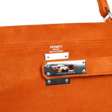 Vintage Hermes Kelly Sellier 28 Orange Doblis Palladium Hardware - Thumbnail View 7