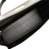 Vintage Hermes Kelly Retourne 32 Black Box Gold Hardware - Thumbnail View 8