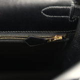 Vintage Hermes Kelly Retourne 32 Black Box Gold Hardware - Thumbnail View 9