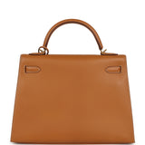 Vintage Hermes Kelly Sellier 32 Naturel Sable Chamonix Gold Hardware - Thumbnail View 4