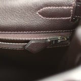 Vintage Hermes Kelly Retourne 32 Ebene Evergrain Palladium Hardware - Thumbnail View 9