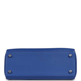 Pre-owned Hermes Kelly Retourne 25 Bleu Royal Swift Palladium Hardware - Thumbnail View 6