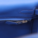 Pre-owned Hermes Kelly Retourne 25 Bleu Royal Swift Palladium Hardware - Thumbnail View 8