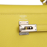 Hermes Kelly Sellier 25 Lime Epsom Palladium Hardware - Thumbnail View 7
