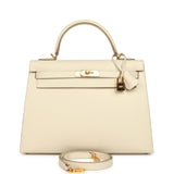 Hermes Kelly Sellier 32 Craie Epsom Gold Hardware - Thumbnail View 1