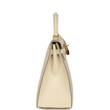 Hermes Kelly Sellier 32 Craie Epsom Gold Hardware - Thumbnail View 3