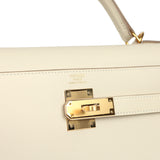 Hermes Kelly Sellier 32 Craie Epsom Gold Hardware - Thumbnail View 7
