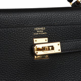 Pre-owned Hermes Kelly Retourne 25 Black Togo Gold Hardware - Thumbnail View 7