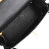 Pre-owned Hermes Kelly Retourne 25 Black Togo Gold Hardware - Thumbnail View 9