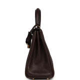 Hermes Kelly Retourne 25 Ebene Barenia Faubourg Gold Hardware - Thumbnail View 3