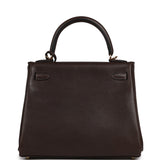 Hermes Kelly Retourne 25 Ebene Barenia Faubourg Gold Hardware - Thumbnail View 4