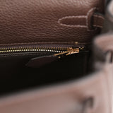 Hermes Kelly Retourne 25 Ebene Barenia Faubourg Gold Hardware - Thumbnail View 8