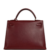 Vintage Hermes Kelly Sellier 32 Rouge H Courcheval Gold Hardware - Thumbnail View 4