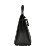 Pre-owned Hermes Kelly Sellier 35 Black Epsom Palladium Hardware - Thumbnail View 3