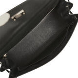 Pre-owned Hermes Kelly Sellier 35 Black Epsom Palladium Hardware - Thumbnail View 8