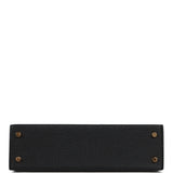 Hermes Special Order (HSS) Kelly Sellier 20 Black, Nata Chevre Mysore Gold Hardware - Thumbnail View 6