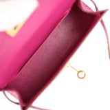 Pre-owned Hermes Kelly Sellier 20 Rose Scheherazade Shiny Alligator Gold Hardware - Thumbnail View 8