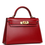 Hermes Kelly Sellier 20 Rouge Piment Box Gold Hardware - Thumbnail View 2