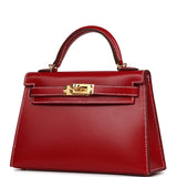 Hermes Kelly Sellier 20 Rouge Piment Box Gold Hardware - Thumbnail View 5