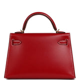 Hermes Kelly Sellier 20 Rouge Piment Box Gold Hardware - Thumbnail View 4