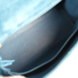 Vintage Hermes Kelly Sellier 25 Bleu Thalassa Doblis Brushed Palladium Hardware - Thumbnail View 8