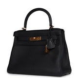 Pre-owned Hermes Kelly Retourne 28 Bleu Nuit Togo Gold Hardware - Thumbnail View 5