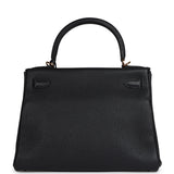 Pre-owned Hermes Kelly Retourne 28 Bleu Nuit Togo Gold Hardware - Thumbnail View 4
