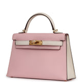 Hermes Special Order (HSS) Kelly Sellier 20 Rose Sakura, Nata Chevre Mysore Gold Hardware - Thumbnail View 4