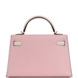 Hermes Special Order (HSS) Kelly Sellier 20 Rose Sakura, Nata Chevre Mysore Gold Hardware - Thumbnail View 5