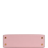 Hermes Special Order (HSS) Kelly Sellier 20 Rose Sakura, Nata Chevre Mysore Gold Hardware - Thumbnail View 6
