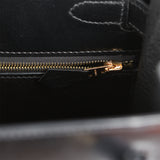 Pre-owned Hermes Kelly Sellier 28 Black Box Gold Hardware - Thumbnail View 8