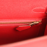 Hermes Kelly Sellier 25 Rouge Piment Epsom Gold Hardware - Thumbnail View 8