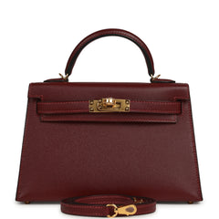 Hermes Kelly Sellier 20 Rouge H Madame Gold Hardware