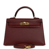 Hermes Kelly Sellier 20 Rouge H Madame Gold Hardware - Thumbnail View 1